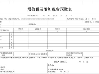 增值税一般填写哪些表