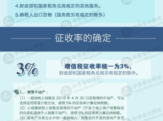 营改增后征收率有哪些