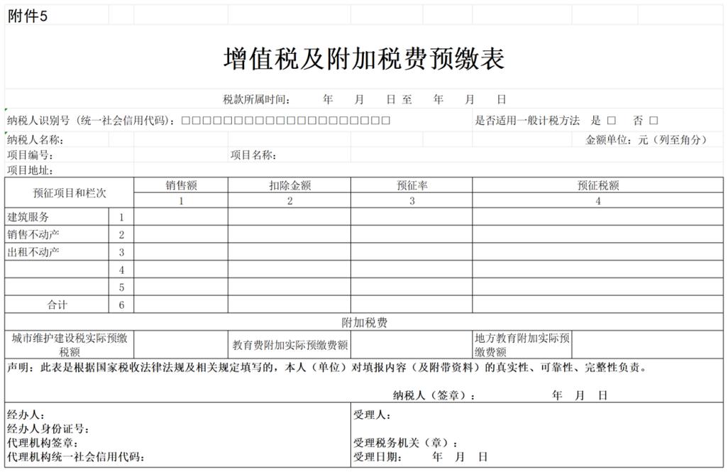 增值税一般填写哪些表