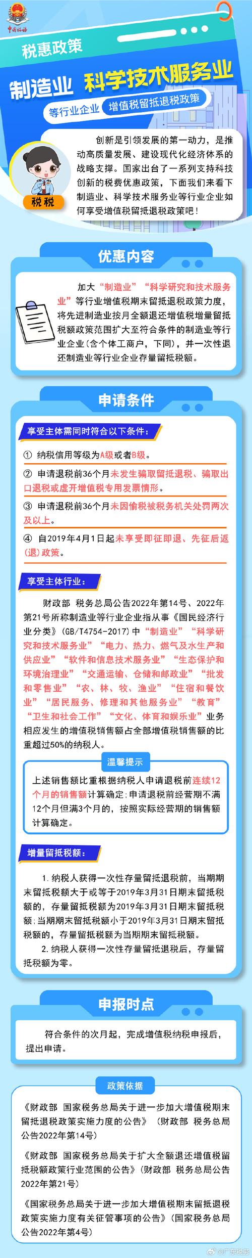增值税留抵退税哪些行业