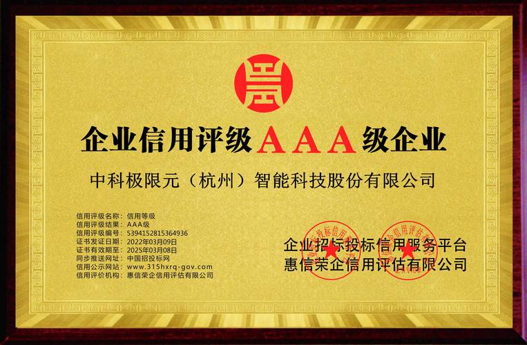 中国有信用评价企业吗