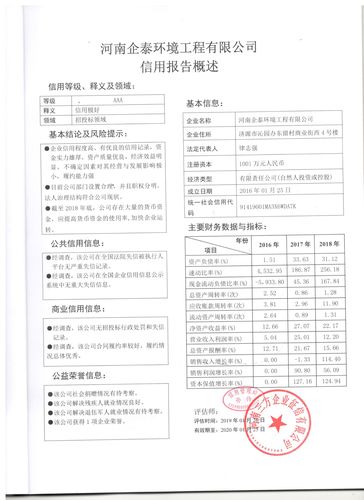 企业信用信息查询结果
