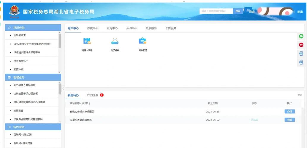 湖北省税务局网上办税系统