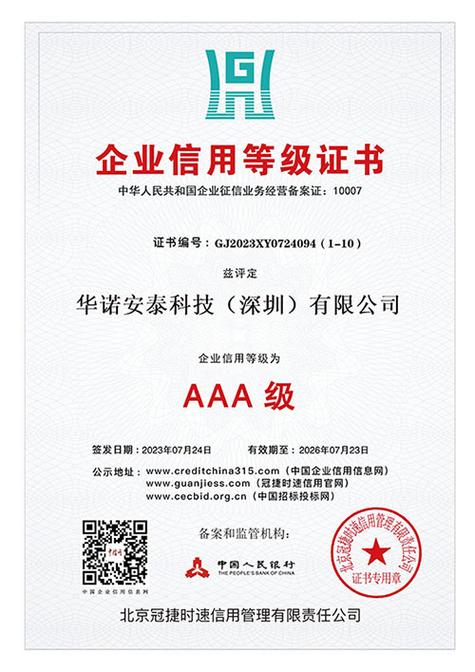 深圳企业信用等级查询