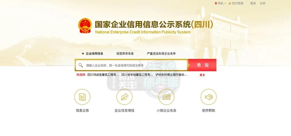 企业信息公示系统年报