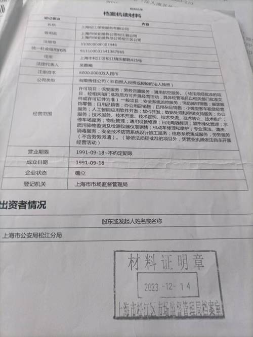 企业工商机读档案查询