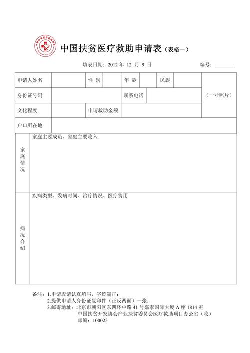 扶贫创业基金申请表