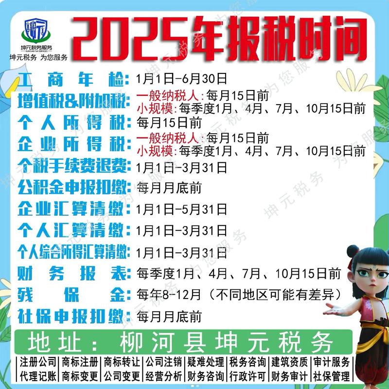 2025年税务申报时间