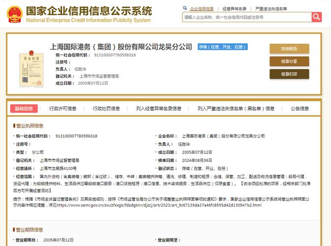 企业信用查询 上海