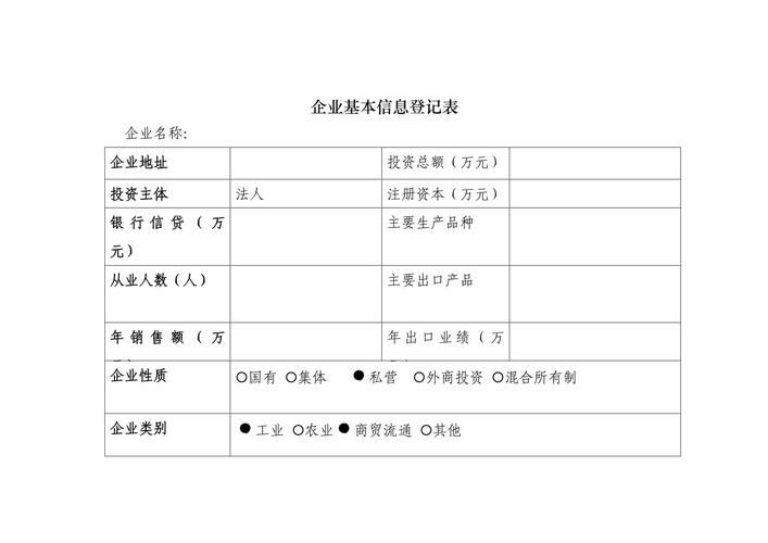 企业的登记信息在网