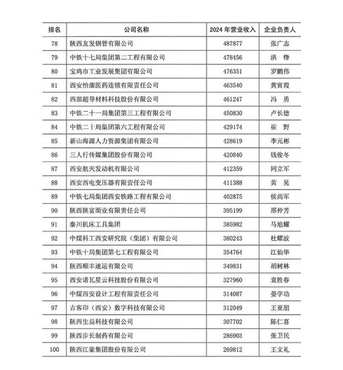 陕西企业基本信息查询